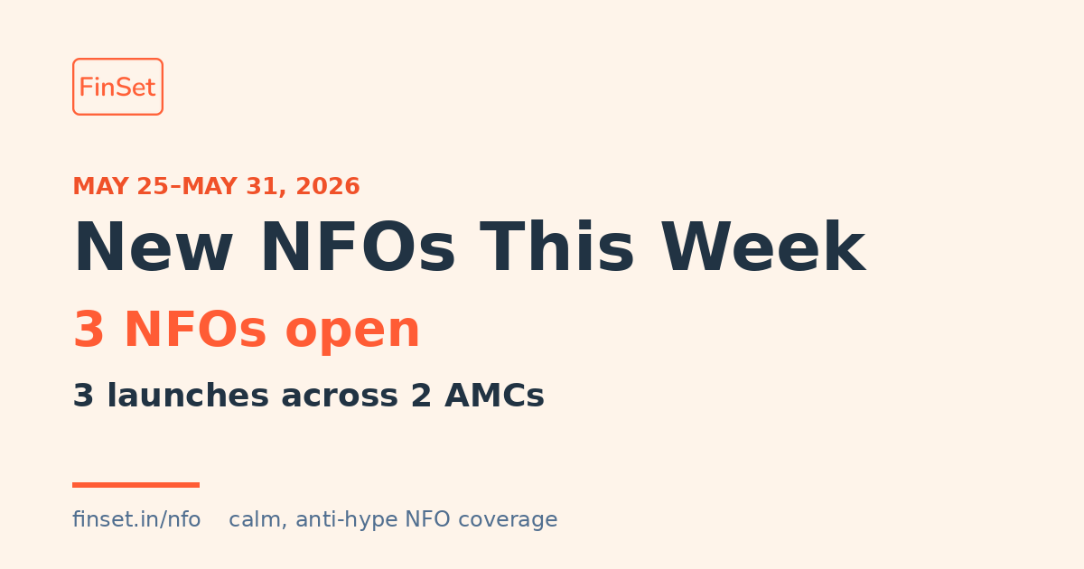 New NFOs This Week (May 25–May 31, 2026) — 3 Factor Index Funds, 2 AMCs